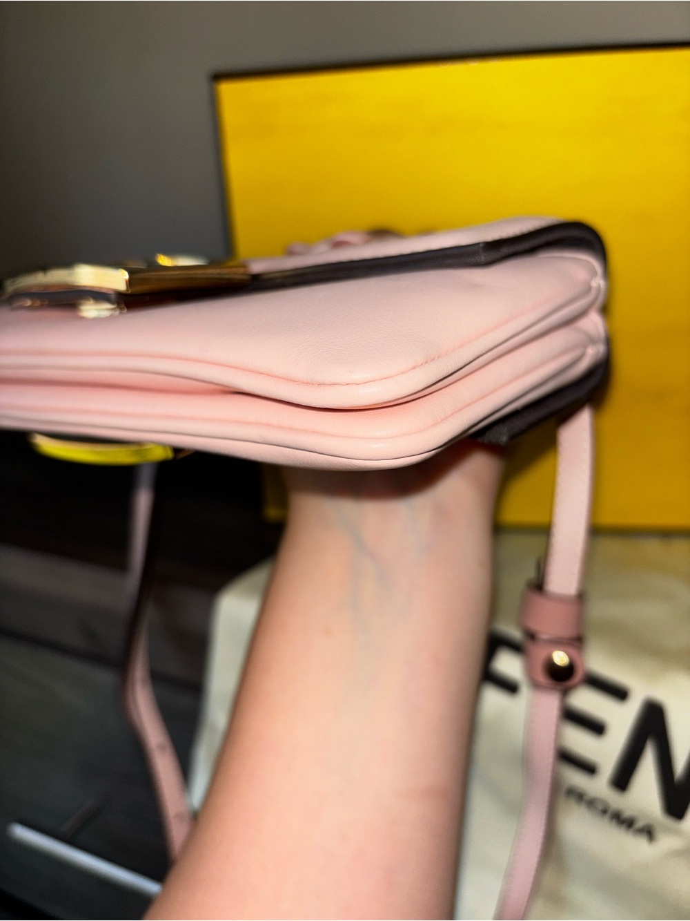 Fendi Pink Baguette Shoulder Bag Full Set - Picture 11 of 16